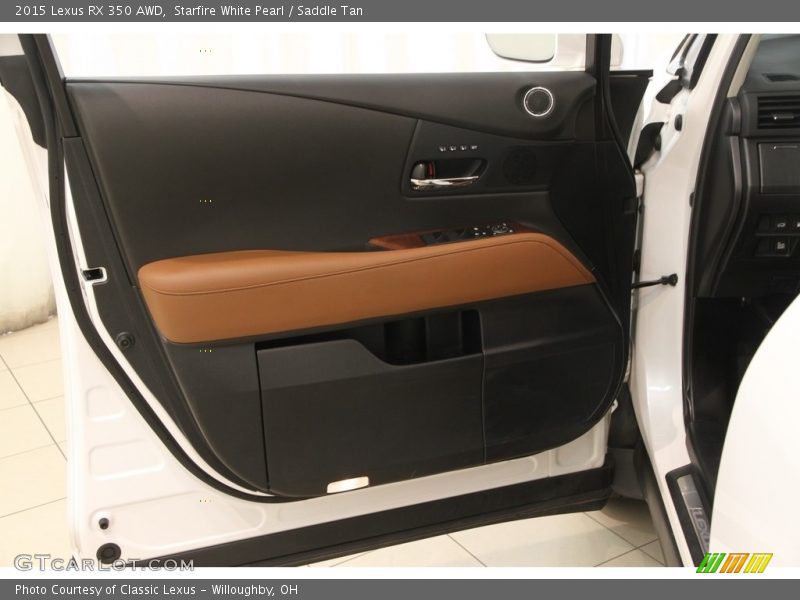 Starfire White Pearl / Saddle Tan 2015 Lexus RX 350 AWD