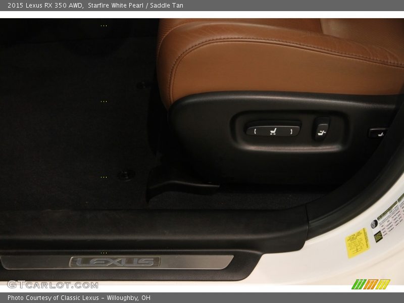 Starfire White Pearl / Saddle Tan 2015 Lexus RX 350 AWD