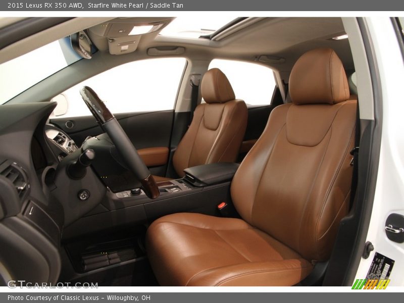 Starfire White Pearl / Saddle Tan 2015 Lexus RX 350 AWD