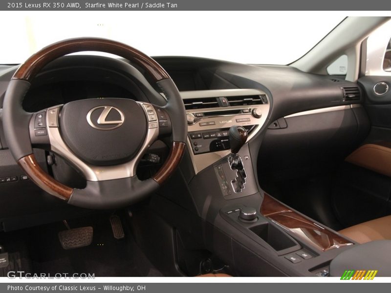 Starfire White Pearl / Saddle Tan 2015 Lexus RX 350 AWD