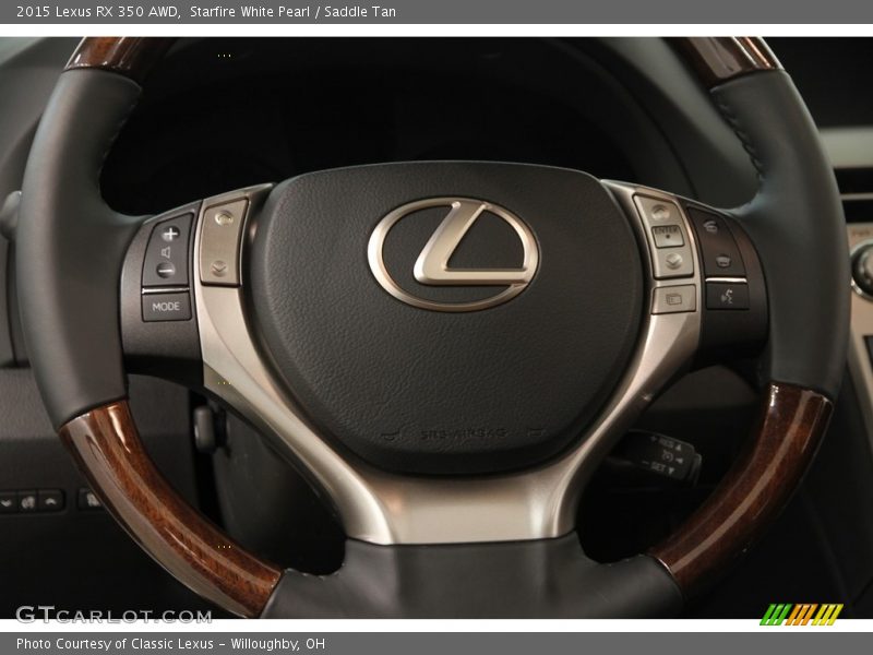 Starfire White Pearl / Saddle Tan 2015 Lexus RX 350 AWD