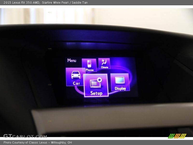 Starfire White Pearl / Saddle Tan 2015 Lexus RX 350 AWD
