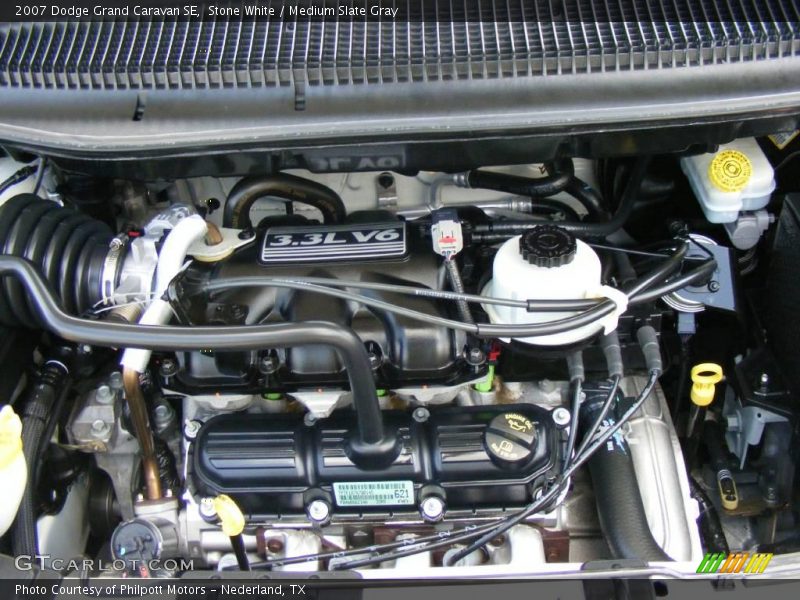 Stone White / Medium Slate Gray 2007 Dodge Grand Caravan SE