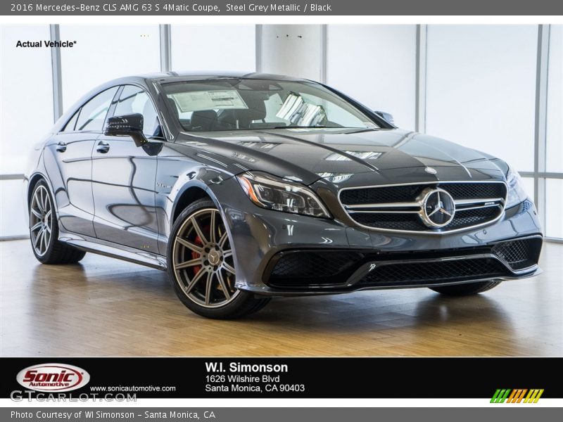 Steel Grey Metallic / Black 2016 Mercedes-Benz CLS AMG 63 S 4Matic Coupe