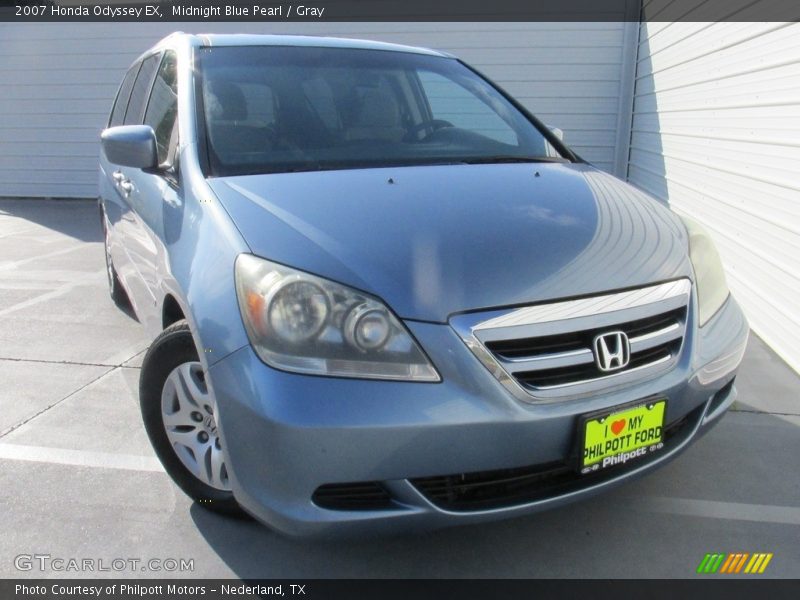 Midnight Blue Pearl / Gray 2007 Honda Odyssey EX