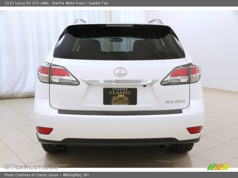 Starfire White Pearl / Saddle Tan 2015 Lexus RX 350 AWD