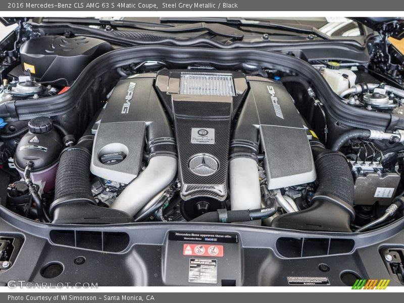 Steel Grey Metallic / Black 2016 Mercedes-Benz CLS AMG 63 S 4Matic Coupe
