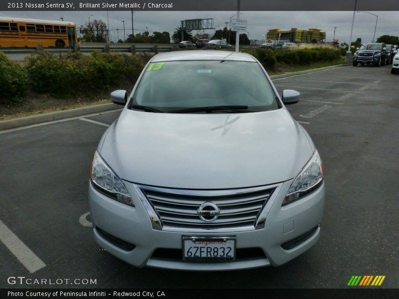 Brilliant Silver Metallic / Charcoal 2013 Nissan Sentra SV