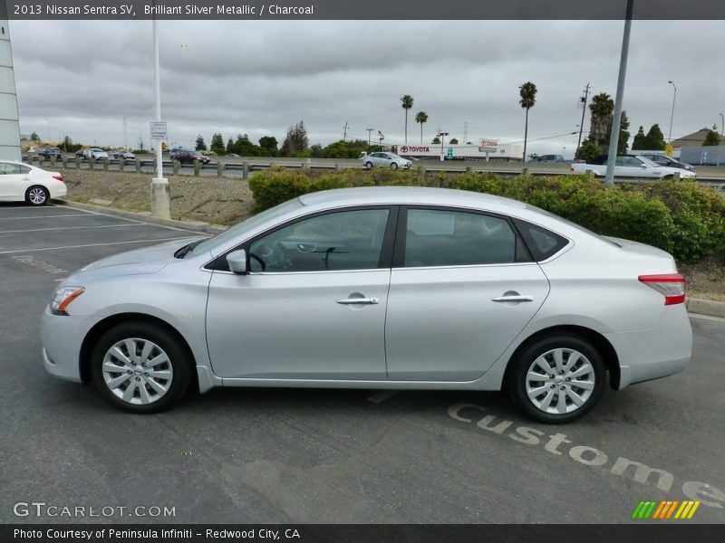 Brilliant Silver Metallic / Charcoal 2013 Nissan Sentra SV