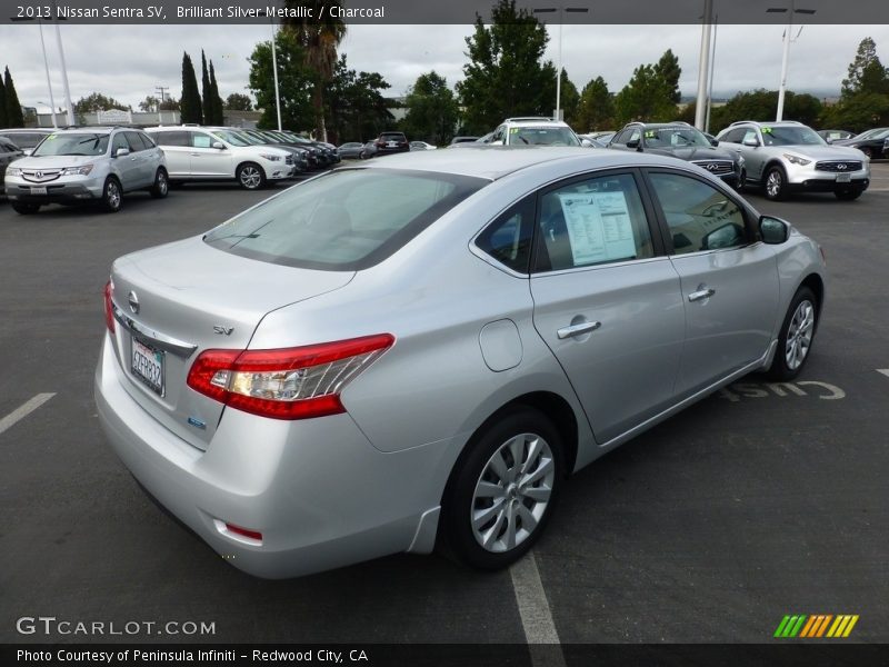 Brilliant Silver Metallic / Charcoal 2013 Nissan Sentra SV