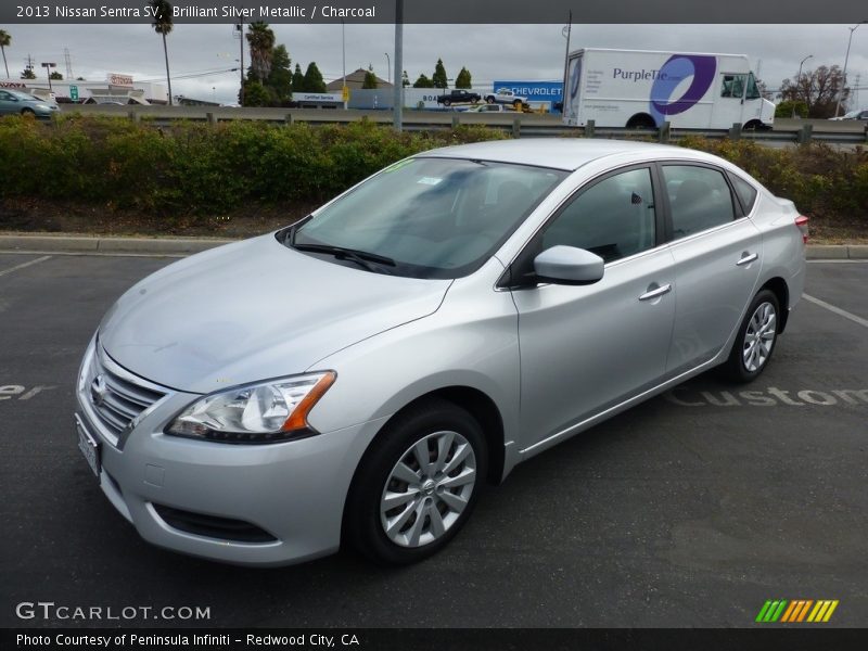 Brilliant Silver Metallic / Charcoal 2013 Nissan Sentra SV