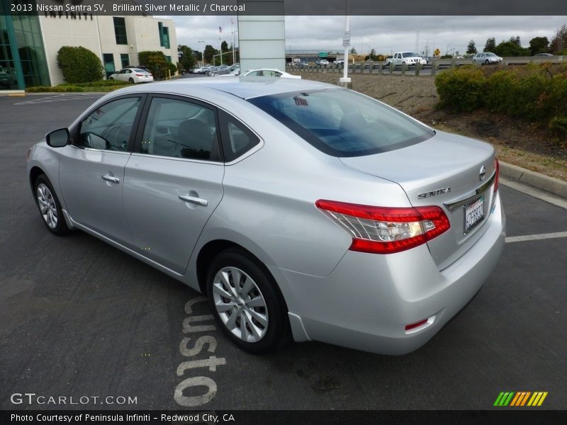 Brilliant Silver Metallic / Charcoal 2013 Nissan Sentra SV