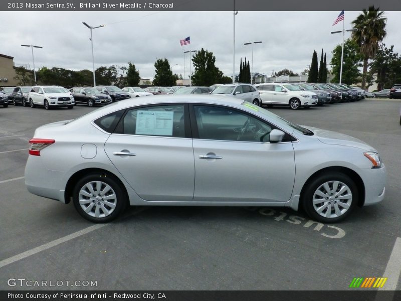 Brilliant Silver Metallic / Charcoal 2013 Nissan Sentra SV