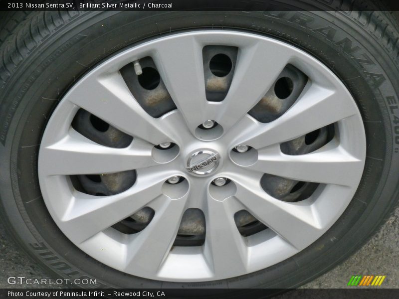 Brilliant Silver Metallic / Charcoal 2013 Nissan Sentra SV