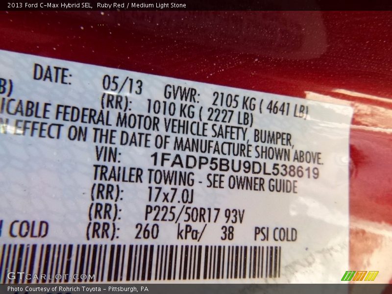 Ruby Red / Medium Light Stone 2013 Ford C-Max Hybrid SEL