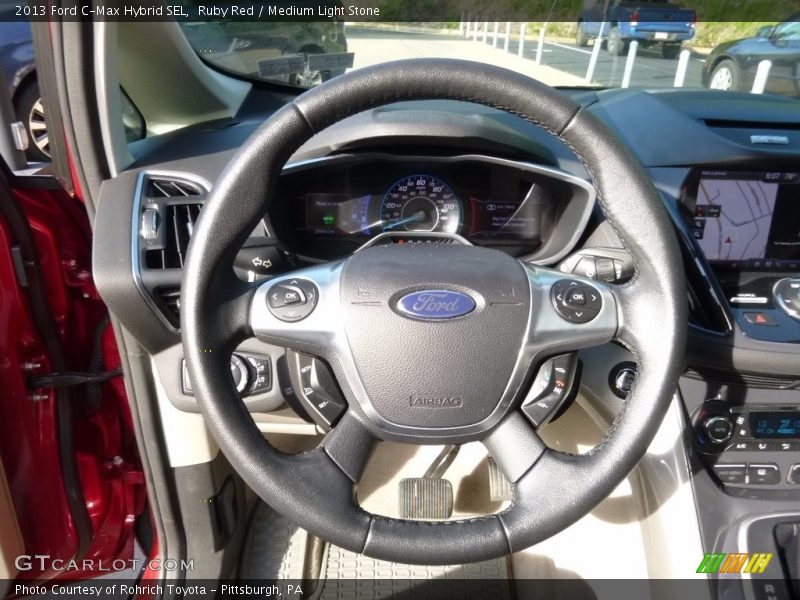 Ruby Red / Medium Light Stone 2013 Ford C-Max Hybrid SEL