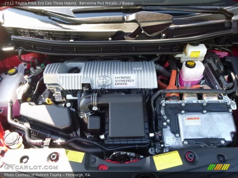 Barcelona Red Metallic / Bisque 2012 Toyota Prius 3rd Gen Three Hybrid