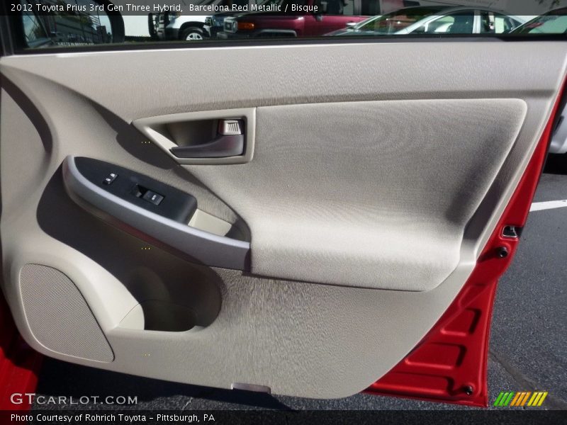 Barcelona Red Metallic / Bisque 2012 Toyota Prius 3rd Gen Three Hybrid