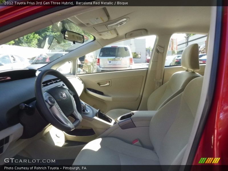 Barcelona Red Metallic / Bisque 2012 Toyota Prius 3rd Gen Three Hybrid