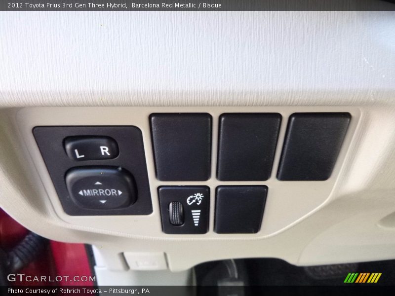 Barcelona Red Metallic / Bisque 2012 Toyota Prius 3rd Gen Three Hybrid