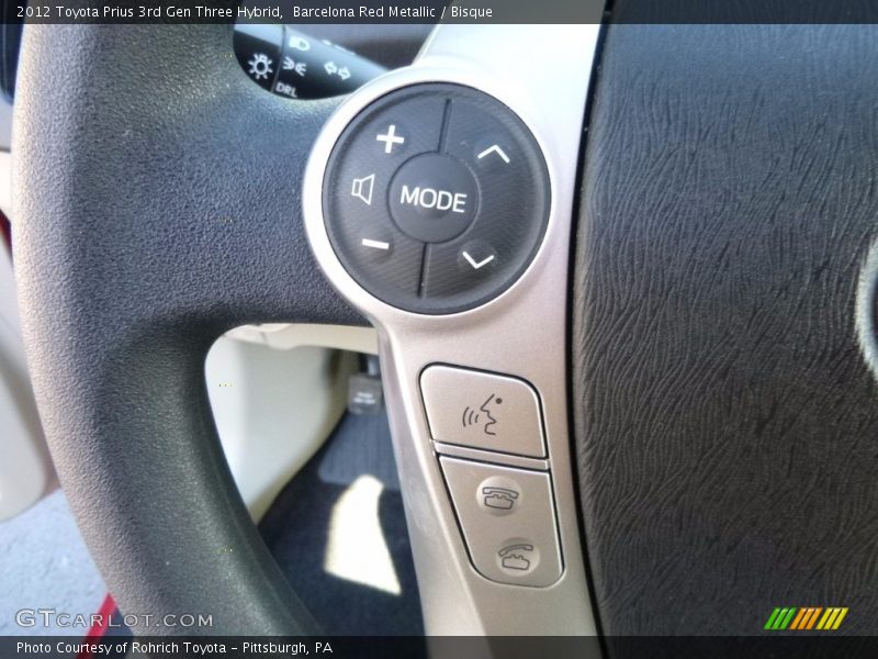 Barcelona Red Metallic / Bisque 2012 Toyota Prius 3rd Gen Three Hybrid