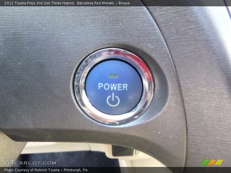 Barcelona Red Metallic / Bisque 2012 Toyota Prius 3rd Gen Three Hybrid
