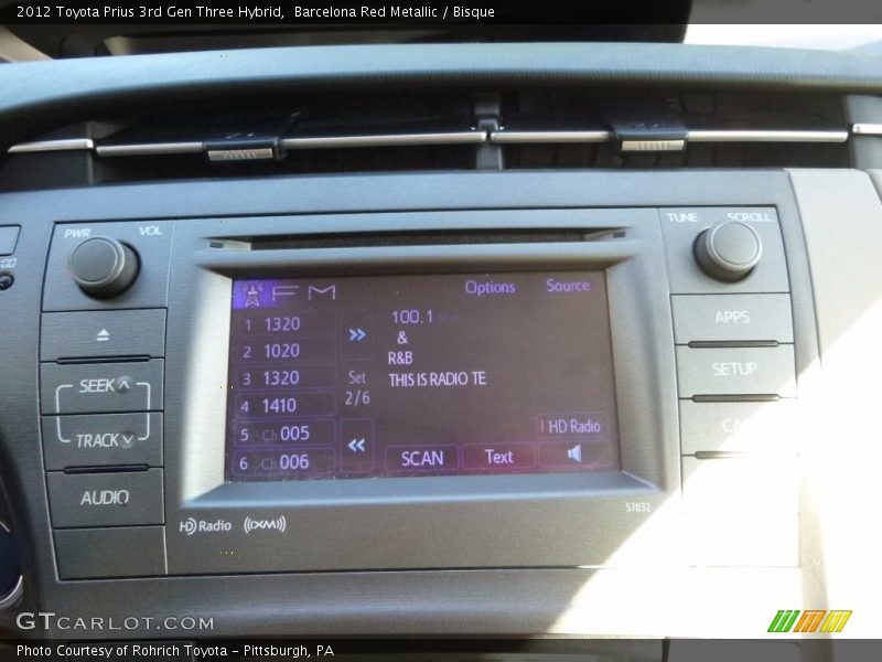 Barcelona Red Metallic / Bisque 2012 Toyota Prius 3rd Gen Three Hybrid