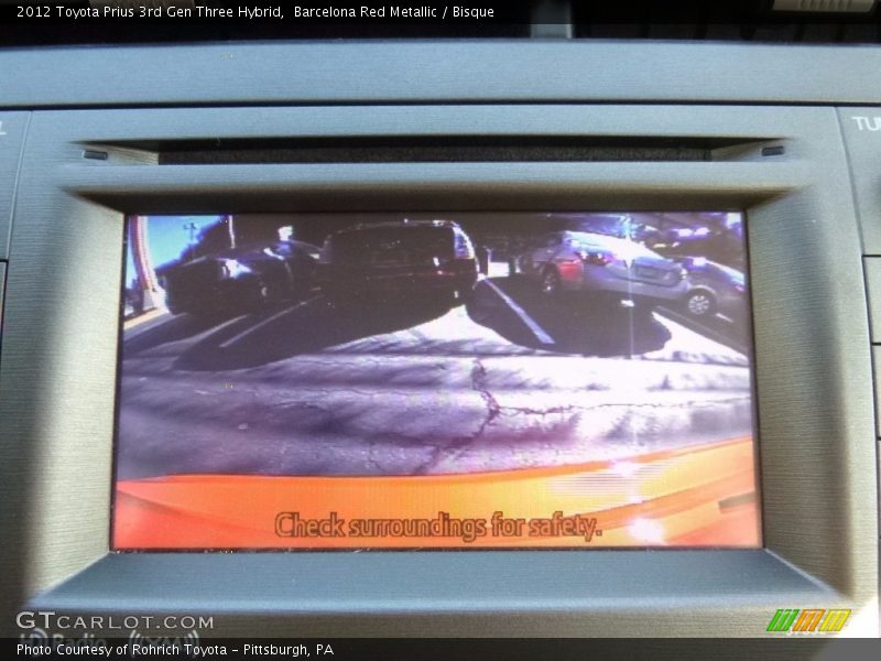 Barcelona Red Metallic / Bisque 2012 Toyota Prius 3rd Gen Three Hybrid