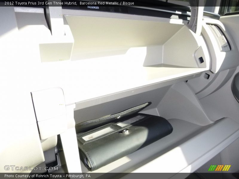 Barcelona Red Metallic / Bisque 2012 Toyota Prius 3rd Gen Three Hybrid