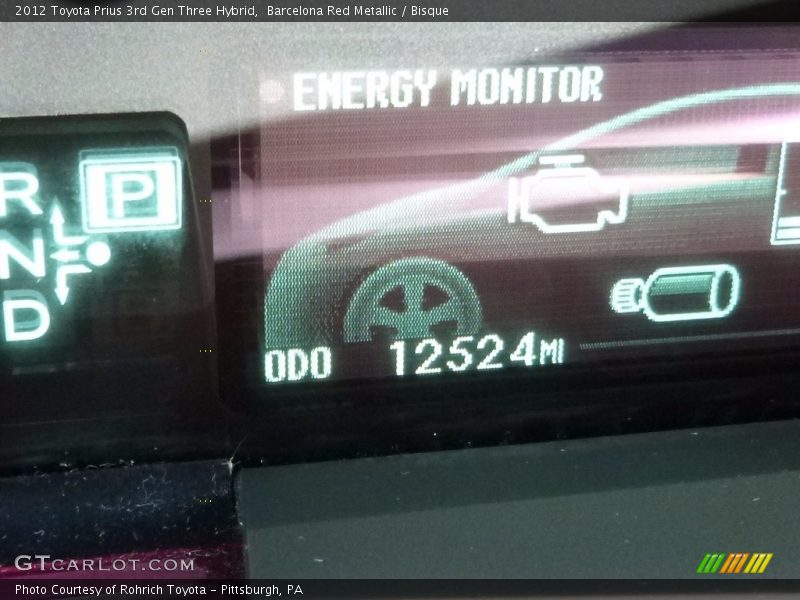Barcelona Red Metallic / Bisque 2012 Toyota Prius 3rd Gen Three Hybrid
