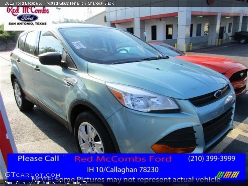 Frosted Glass Metallic / Charcoal Black 2013 Ford Escape S