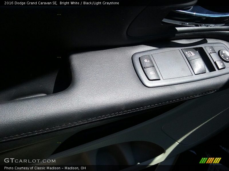Bright White / Black/Light Graystone 2016 Dodge Grand Caravan SE