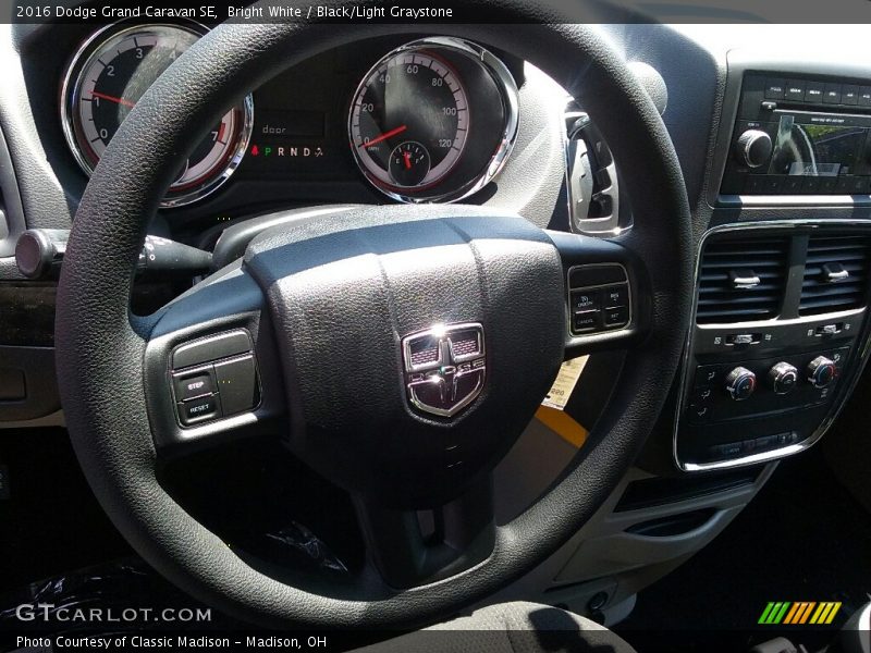 Bright White / Black/Light Graystone 2016 Dodge Grand Caravan SE