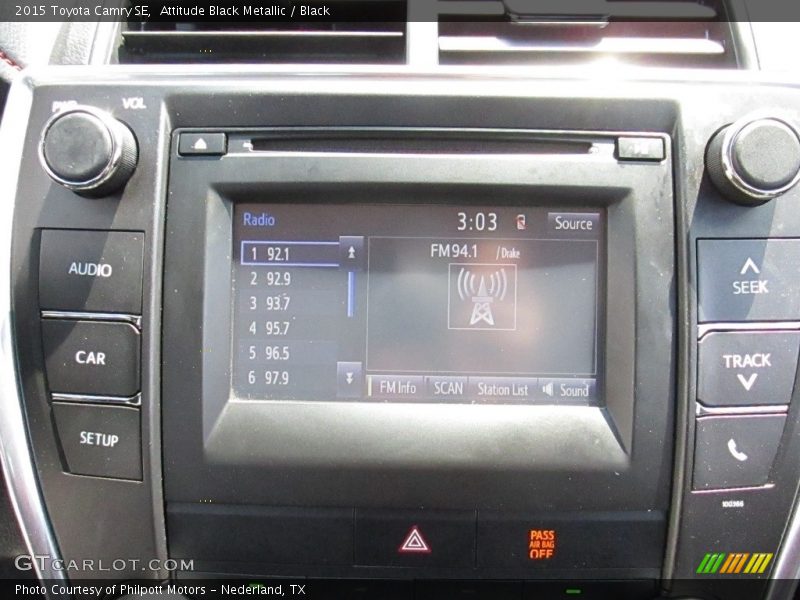 Attitude Black Metallic / Black 2015 Toyota Camry SE