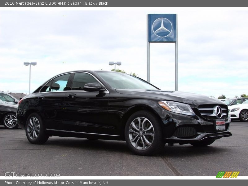 Black / Black 2016 Mercedes-Benz C 300 4Matic Sedan