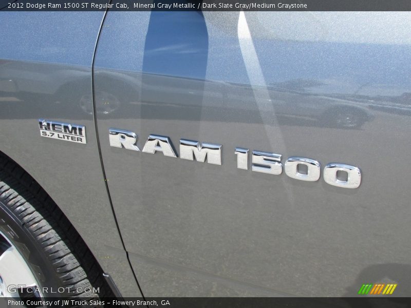 Mineral Gray Metallic / Dark Slate Gray/Medium Graystone 2012 Dodge Ram 1500 ST Regular Cab