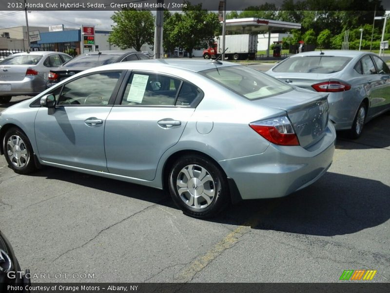 Green Opal Metallic / Stone 2012 Honda Civic Hybrid-L Sedan