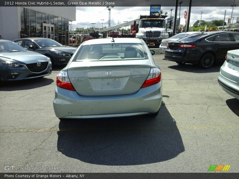 Green Opal Metallic / Stone 2012 Honda Civic Hybrid-L Sedan
