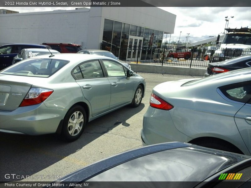 Green Opal Metallic / Stone 2012 Honda Civic Hybrid-L Sedan