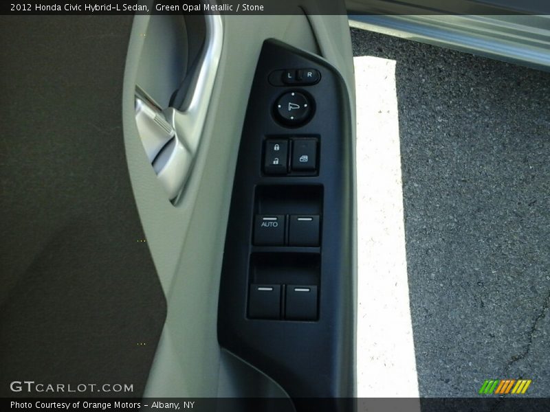 Green Opal Metallic / Stone 2012 Honda Civic Hybrid-L Sedan
