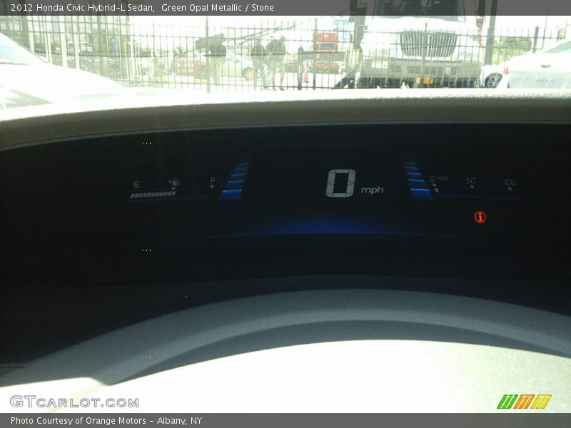 Green Opal Metallic / Stone 2012 Honda Civic Hybrid-L Sedan