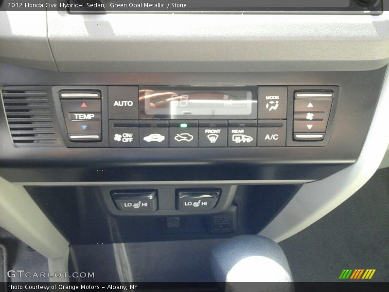 Green Opal Metallic / Stone 2012 Honda Civic Hybrid-L Sedan