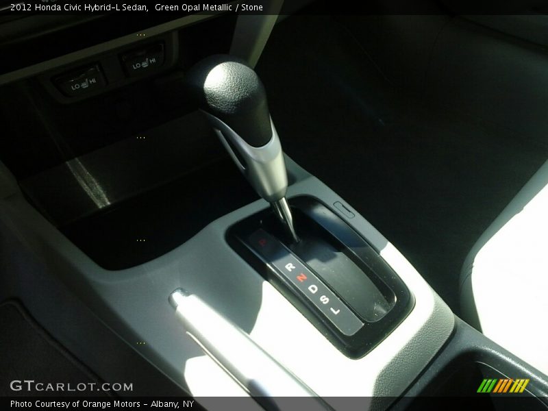 Green Opal Metallic / Stone 2012 Honda Civic Hybrid-L Sedan