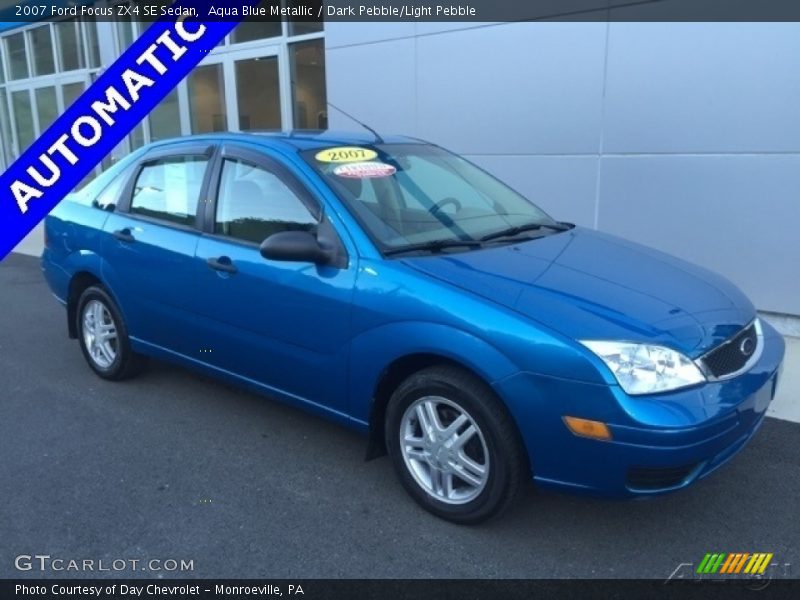 Aqua Blue Metallic / Dark Pebble/Light Pebble 2007 Ford Focus ZX4 SE Sedan