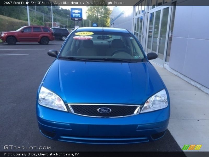 Aqua Blue Metallic / Dark Pebble/Light Pebble 2007 Ford Focus ZX4 SE Sedan