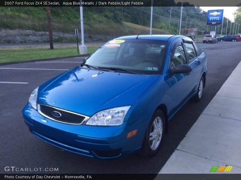 Aqua Blue Metallic / Dark Pebble/Light Pebble 2007 Ford Focus ZX4 SE Sedan