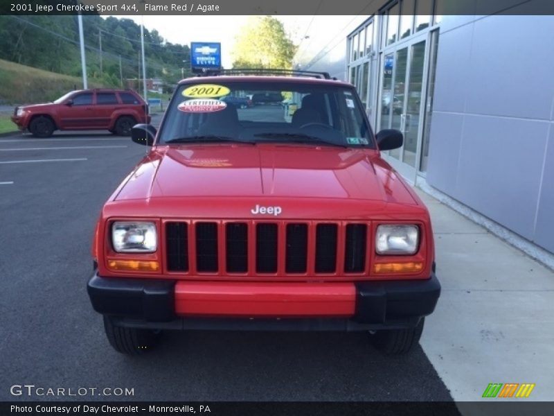 Flame Red / Agate 2001 Jeep Cherokee Sport 4x4