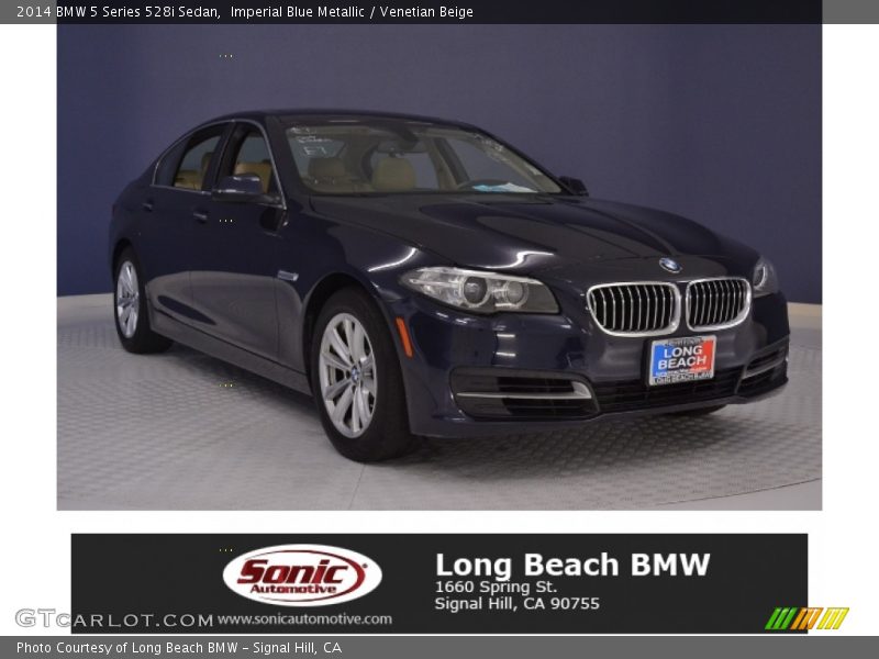 Imperial Blue Metallic / Venetian Beige 2014 BMW 5 Series 528i Sedan