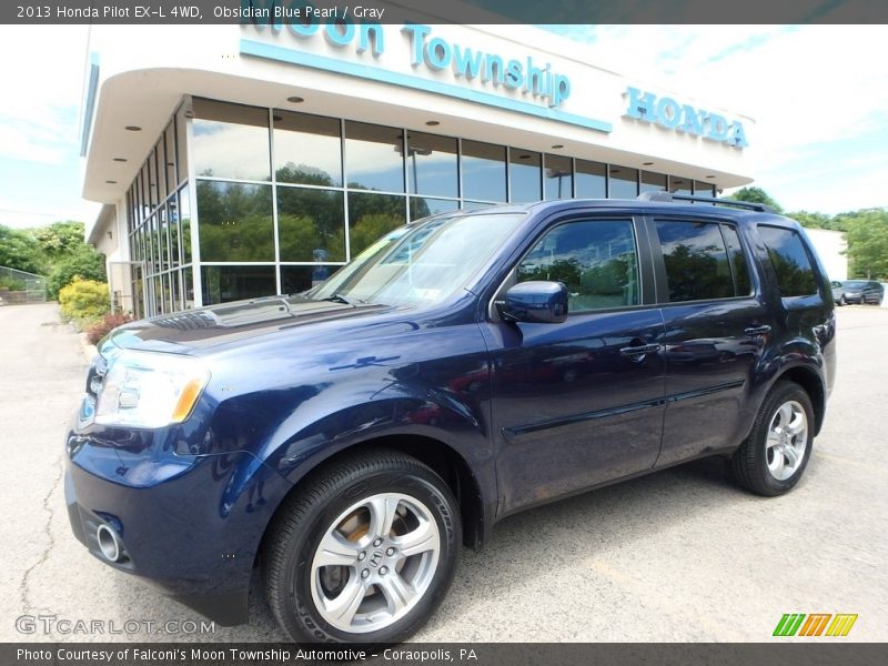 Obsidian Blue Pearl / Gray 2013 Honda Pilot EX-L 4WD