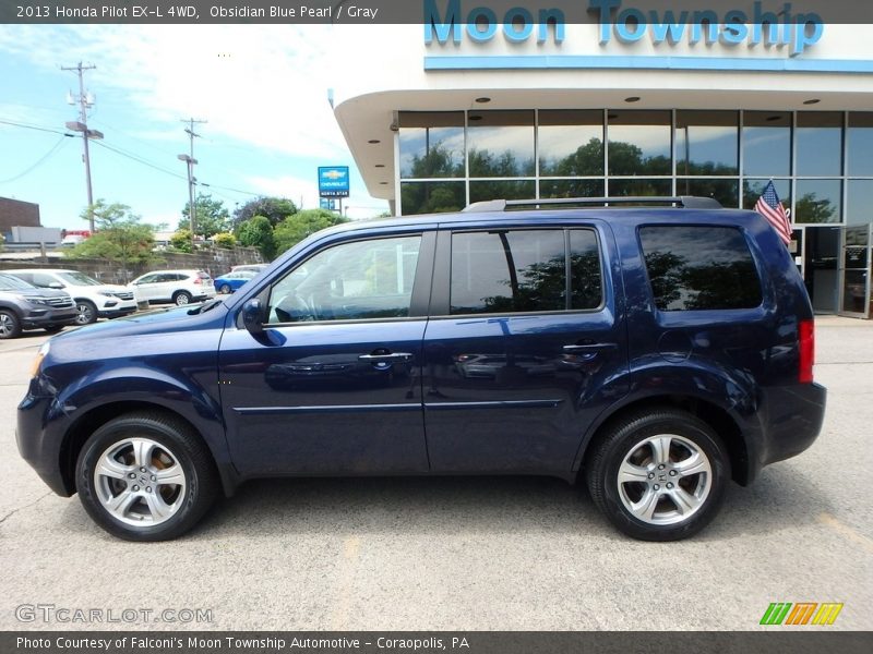 Obsidian Blue Pearl / Gray 2013 Honda Pilot EX-L 4WD
